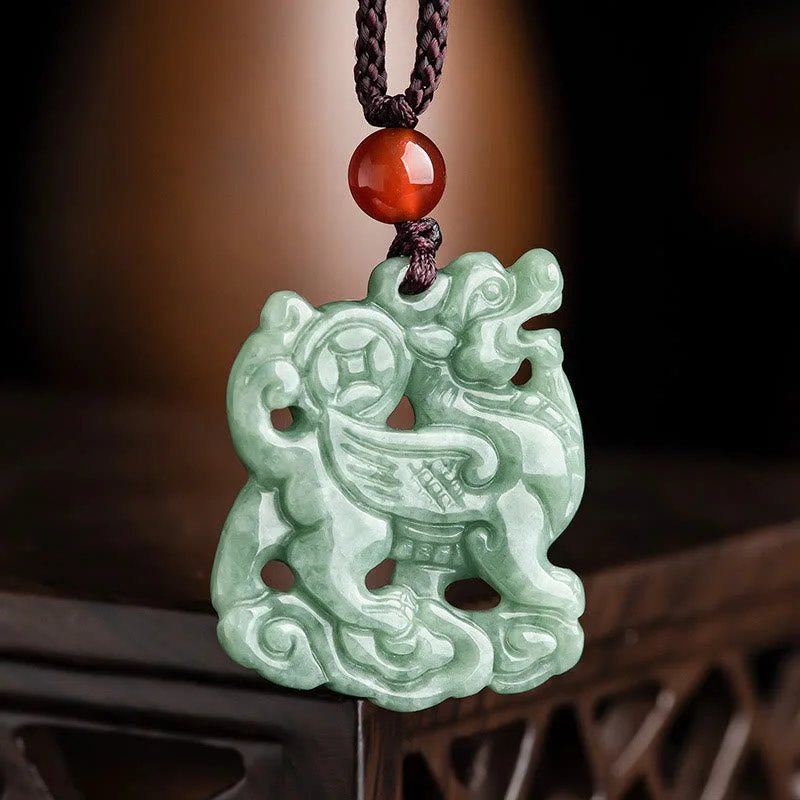 Shop Classic Women's Necklaces & Pendants with a Modern Twist-Buddha Stones Jade PiXiu Wealth Luck String Necklace Pendant Shop Classic Women's Necklaces & Pendants with a Modern Twist-Buddha Stones Jade PiXiu Wealth Luck String Necklace Pendant