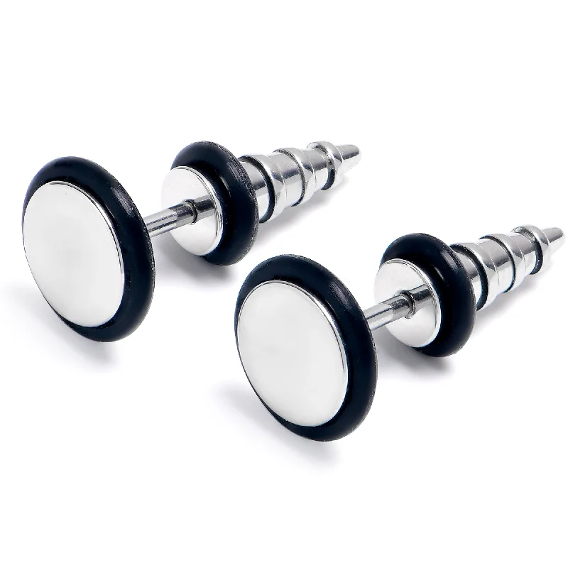 Women's Earrings – Elegant Designs for Every Personality--Stainless Steel Screw Taper Cheater Plug Set Women's Earrings – Elegant Designs for Every Personality--Stainless Steel Screw Taper Cheater Plug Set