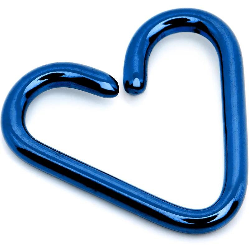 Women's Earrings – Elegant Designs for Every Personality--5/16 Annealed Blue Anodized Titanium Heart Daith Cartilage Tragus Women's Earrings – Elegant Designs for Every Personality--5/16 Annealed Blue Anodized Titanium Heart Daith Cartilage Tragus