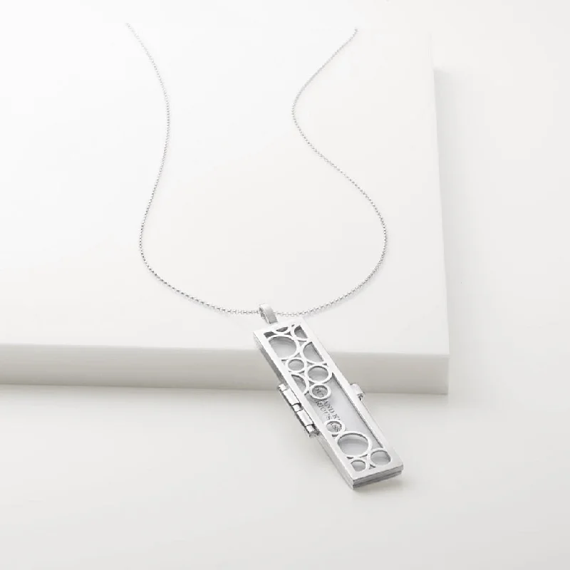 Shop Classic Women's Necklaces & Pendants with a Modern Twist-Cascading Circles Fortune Locket - Silver Shop Classic Women's Necklaces & Pendants with a Modern Twist-Cascading Circles Fortune Locket - Silver