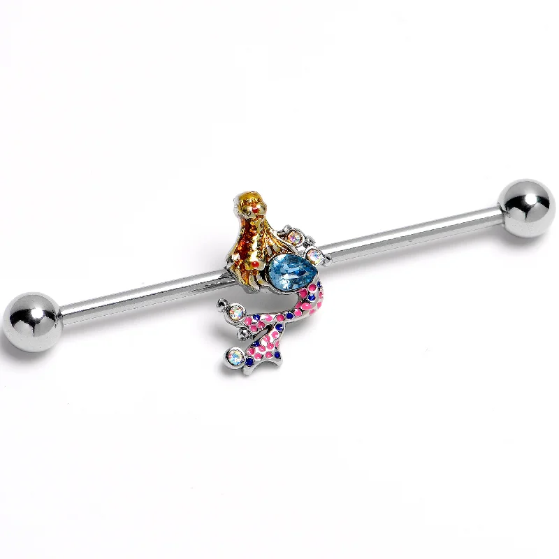 Women's Earrings – Elegant Designs for Every Personality--14 Gauge Abstract Mermaid Industrial Barbell 38mm Women's Earrings – Elegant Designs for Every Personality--14 Gauge Abstract Mermaid Industrial Barbell 38mm