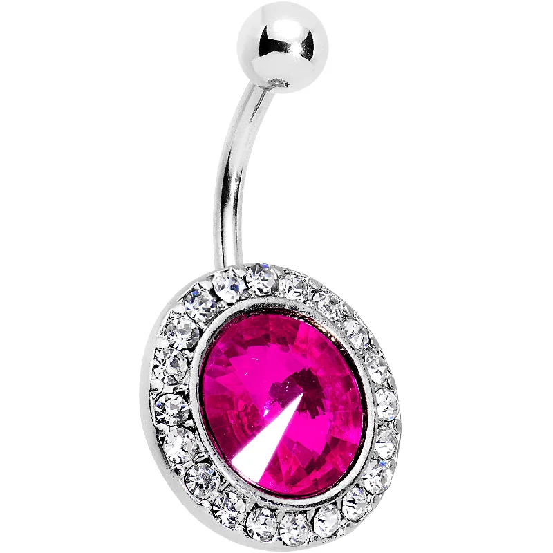 Trendy Belly Rings for Bold Fashion Statements -Clear Pink Gem Pirouette Princess Charming Belly Ring Trendy Belly Rings for Bold Fashion Statements -Clear Pink Gem Pirouette Princess Charming Belly Ring