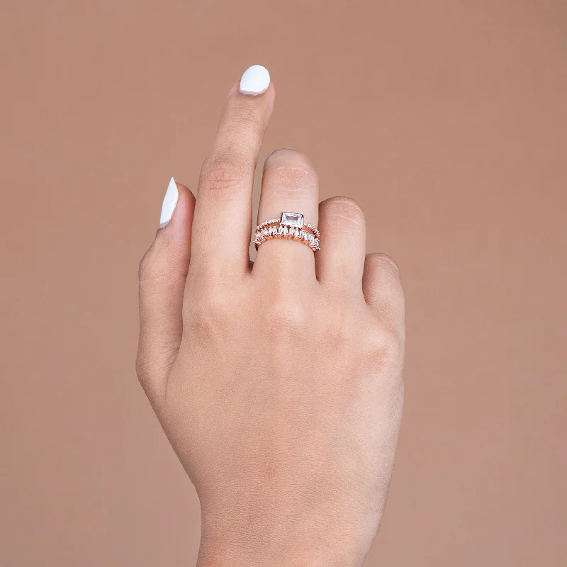 Shop Classic Women's Necklaces & Pendants with a Modern Twist-Rose Gold Crystal Adjustable Ring Shop Classic Women's Necklaces & Pendants with a Modern Twist-Rose Gold Crystal Adjustable Ring