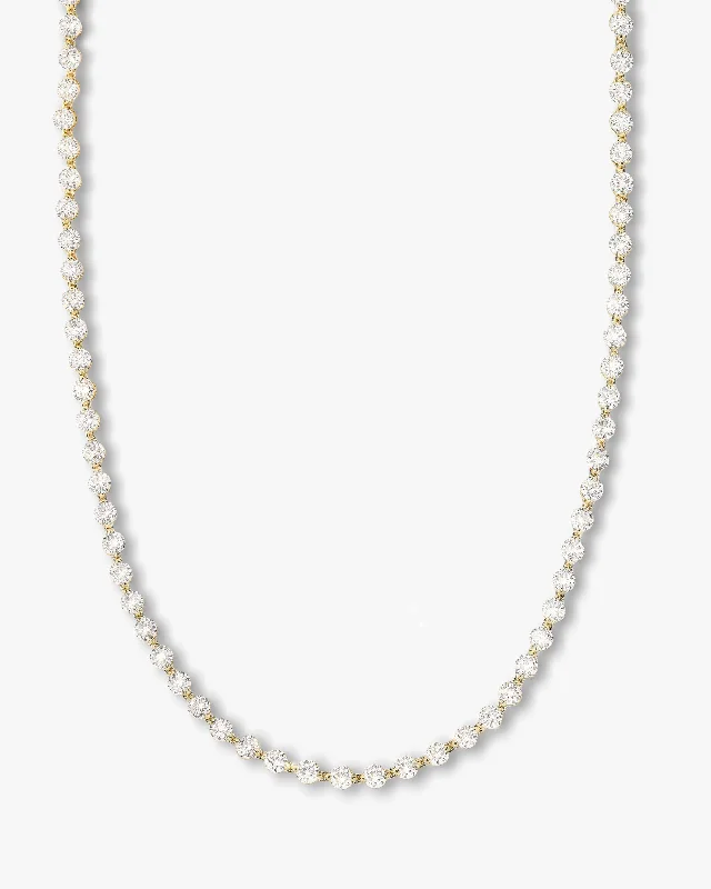 Shop Classic Women's Necklaces & Pendants with a Modern Twist-She's an Icon Tennis Necklace 16" - Gold|White Diamondettes Shop Classic Women's Necklaces & Pendants with a Modern Twist-She's an Icon Tennis Necklace 16" - Gold|White Diamondettes
