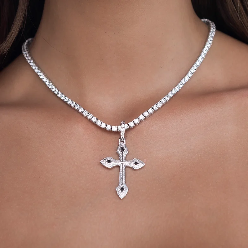 Shop Classic Women's Necklaces & Pendants with a Modern Twist-Black Stone Celtic Cross Shop Classic Women's Necklaces & Pendants with a Modern Twist-Black Stone Celtic Cross