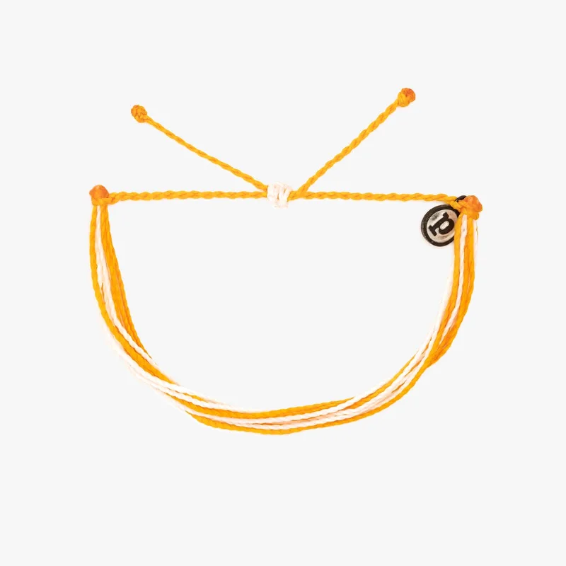 Personalized Wooden Bangles for Women-Orange & White Bracelet