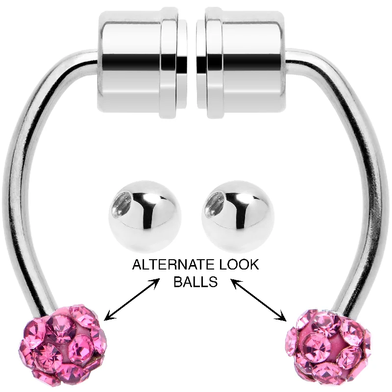 Nose Rings for Party Look -Pink Gem Magnetic Septum Ring Horseshoe Non-Pierced Fake Nose Ring Set Nose Rings for Party Look -Pink Gem Magnetic Septum Ring Horseshoe Non-Pierced Fake Nose Ring Set