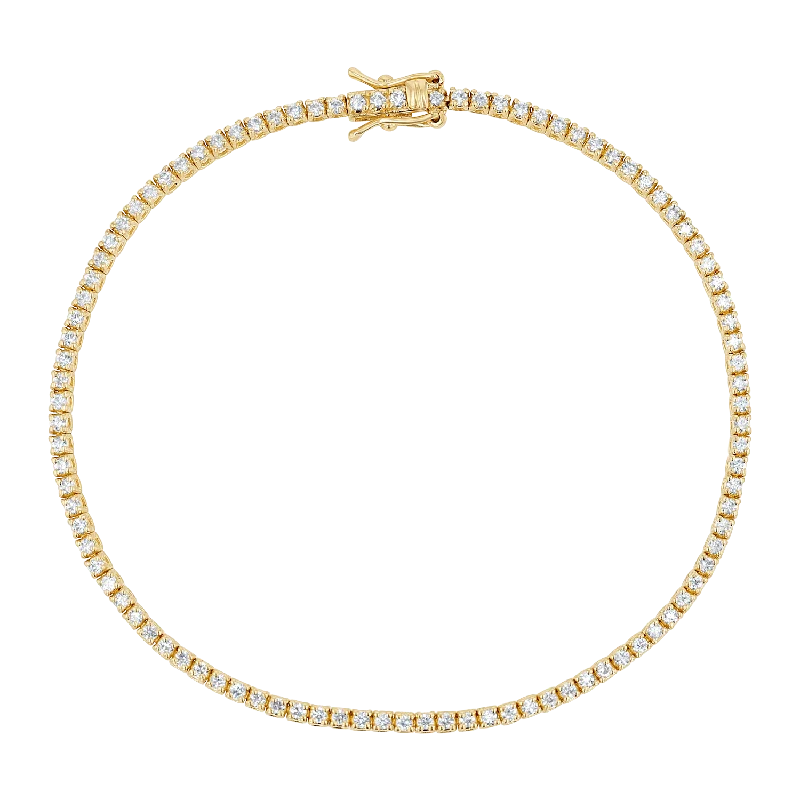 Adjustable Metal Bracelets for Men-Dainty Diamond Tennis Bracelet