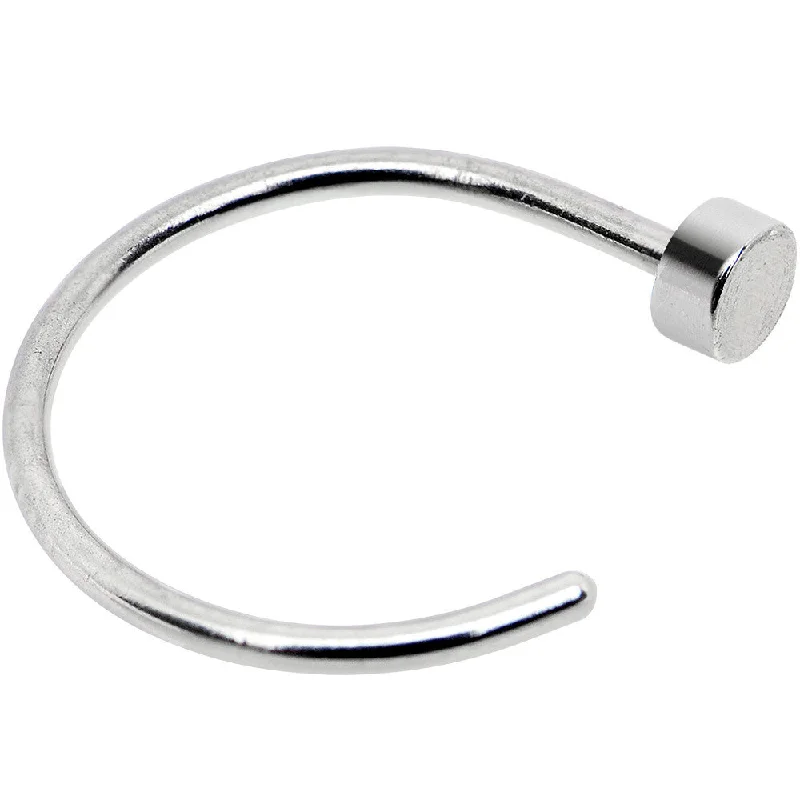 Trendy Nose Rings with Gold Shine -22 Gauge 5/16 Stainless Steel Disc Nose Hoop