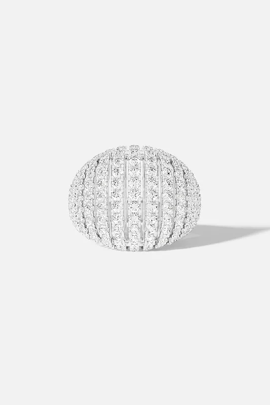 Chic Women's Rings for Fashion-Forward Looks-Dôme Pavé Ring