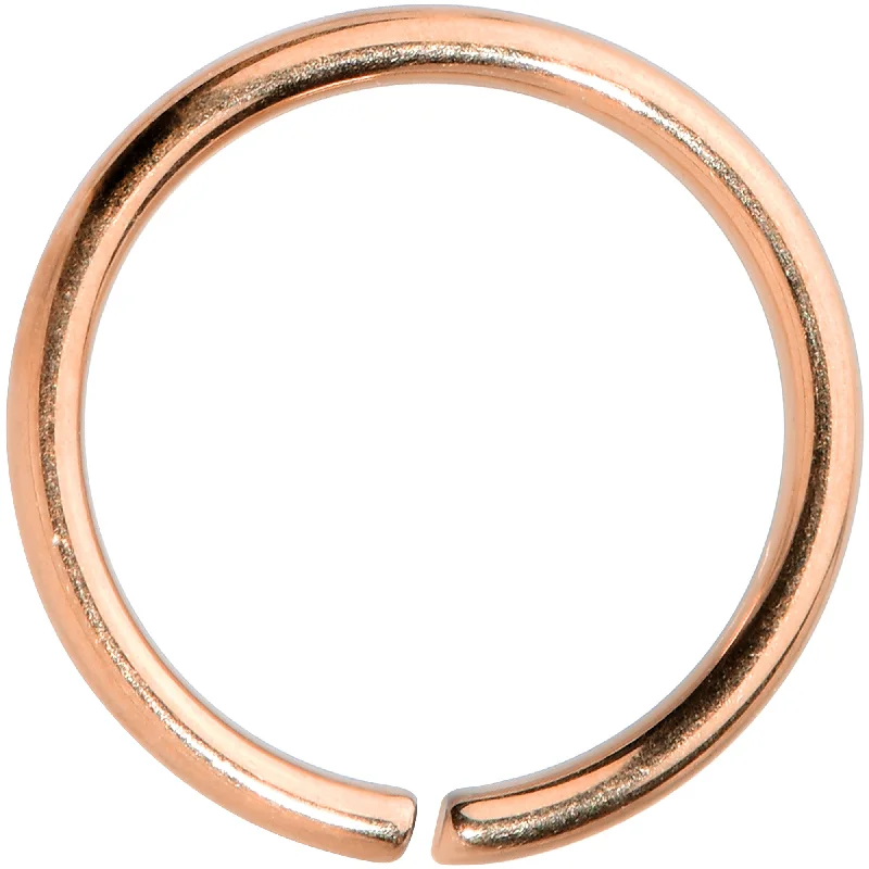Silver Nose Rings -20 Gauge 7mm Rose Gold Tone PVD Grade 23 Titanium Bendable Hoop Ring Silver Nose Rings -20 Gauge 7mm Rose Gold Tone PVD Grade 23 Titanium Bendable Hoop Ring