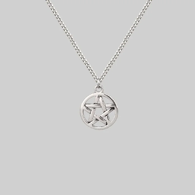 Shop Classic Women's Necklaces & Pendants with a Modern Twist-ENDORA. Silver Pentagram Necklace Shop Classic Women's Necklaces & Pendants with a Modern Twist-ENDORA. Silver Pentagram Necklace