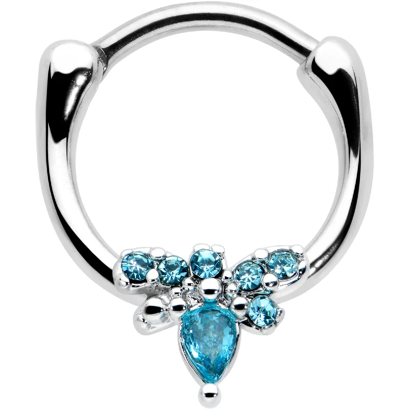 Women's Earrings – Elegant Designs for Every Personality--16 Gauge 5/16 Blue Gem Bee Glamour Cartilage Clicker Women's Earrings – Elegant Designs for Every Personality--16 Gauge 5/16 Blue Gem Bee Glamour Cartilage Clicker
