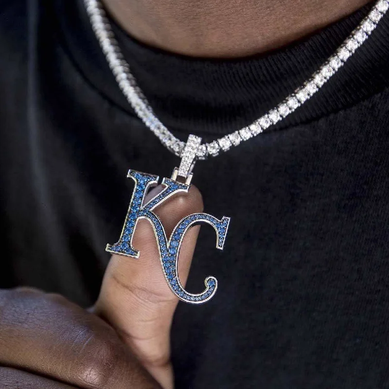 Exclusive Men's Necklaces & Pendants for the Modern Gentleman-Kansas City Royals Official MLB Logo Pendant Exclusive Men's Necklaces & Pendants for the Modern Gentleman-Kansas City Royals Official MLB Logo Pendant