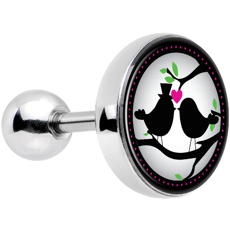 Women's Earrings – Elegant Designs for Every Personality--Lovebirds Silhouette Tragus Cartilage Earring