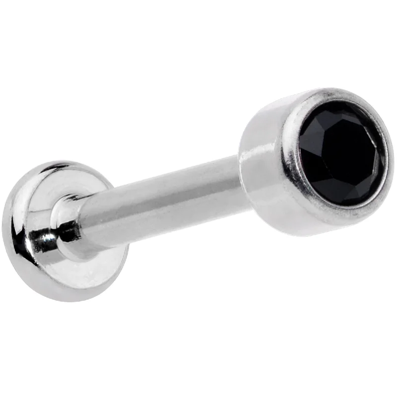 Women's Earrings – Elegant Designs for Every Personality--16 Gauge 5/16 Black Gem Grade 23 Titanium Internally Threaded Labret Women's Earrings – Elegant Designs for Every Personality--16 Gauge 5/16 Black Gem Grade 23 Titanium Internally Threaded Labret