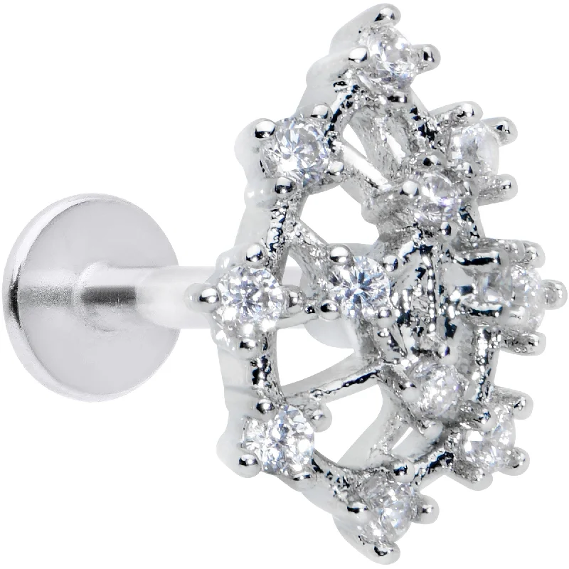 Trendy Lip Rings with Subtle Beauty16 Gauge 5/16 Clear CZ Gem Constellation Labret Monroe Tragus