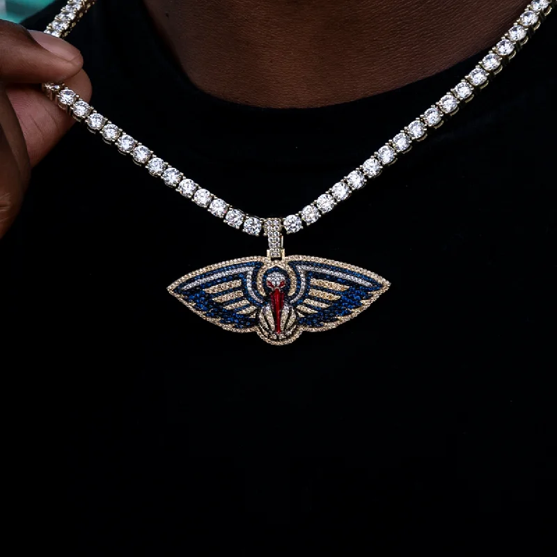 Exclusive Men's Necklaces & Pendants for the Modern Gentleman-New Orleans Pelicans Official NBA 2022 Logo Pendant Exclusive Men's Necklaces & Pendants for the Modern Gentleman-New Orleans Pelicans Official NBA 2022 Logo Pendant