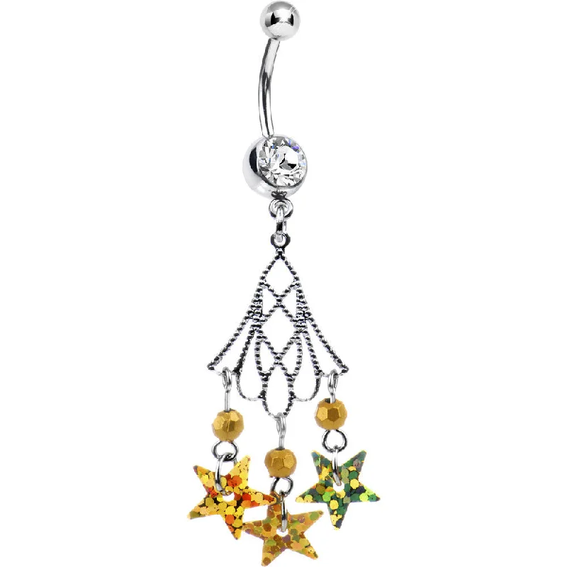 Comfortable Belly Rings for All-Day Comfort -Crystalline Gem Autumn Twilight Star Belly Ring Comfortable Belly Rings for All-Day Comfort -Crystalline Gem Autumn Twilight Star Belly Ring