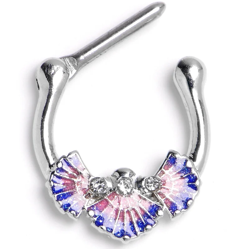 Nose Rings for Bold Fashion Statements -16 Gauge 5/16 Mesmerizing Ocean Magic Sea Shells Septum Clicker Nose Rings for Bold Fashion Statements -16 Gauge 5/16 Mesmerizing Ocean Magic Sea Shells Septum Clicker