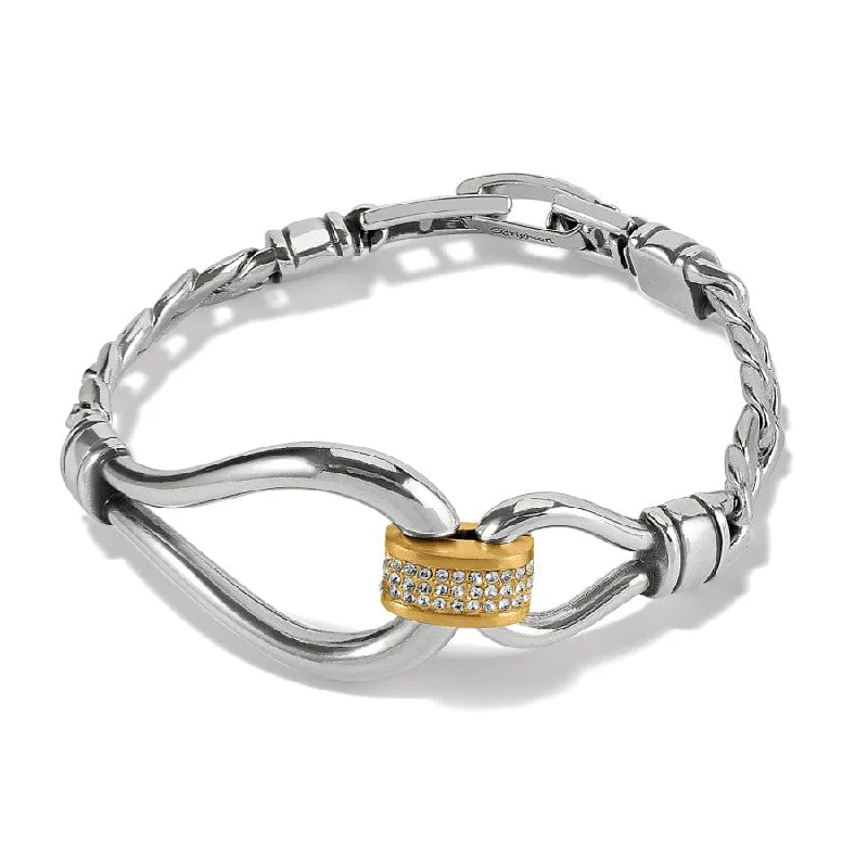 Adjustable Beaded Bangles for Women-Meridian Suez Two Tone Bracelet