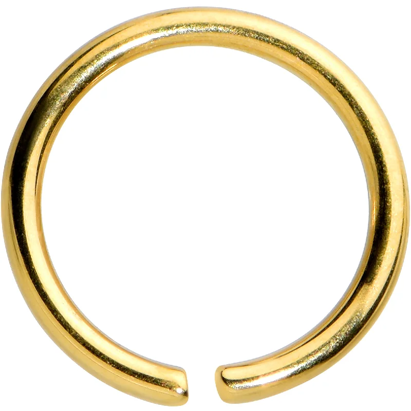 Nose Rings for Professional Look -20 Gauge 1/4 Gold Tone PVD Grade 23 Titanium Bendable Hoop Ring Nose Rings for Professional Look -20 Gauge 1/4 Gold Tone PVD Grade 23 Titanium Bendable Hoop Ring