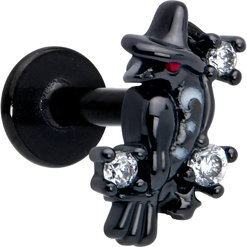 Elegant Lip Rings for Classy Look16 Gauge 1/4 Clear CZ Gem Black Raven Witch Labret Monroe Tragus Elegant Lip Rings for Classy Look16 Gauge 1/4 Clear CZ Gem Black Raven Witch Labret Monroe Tragus