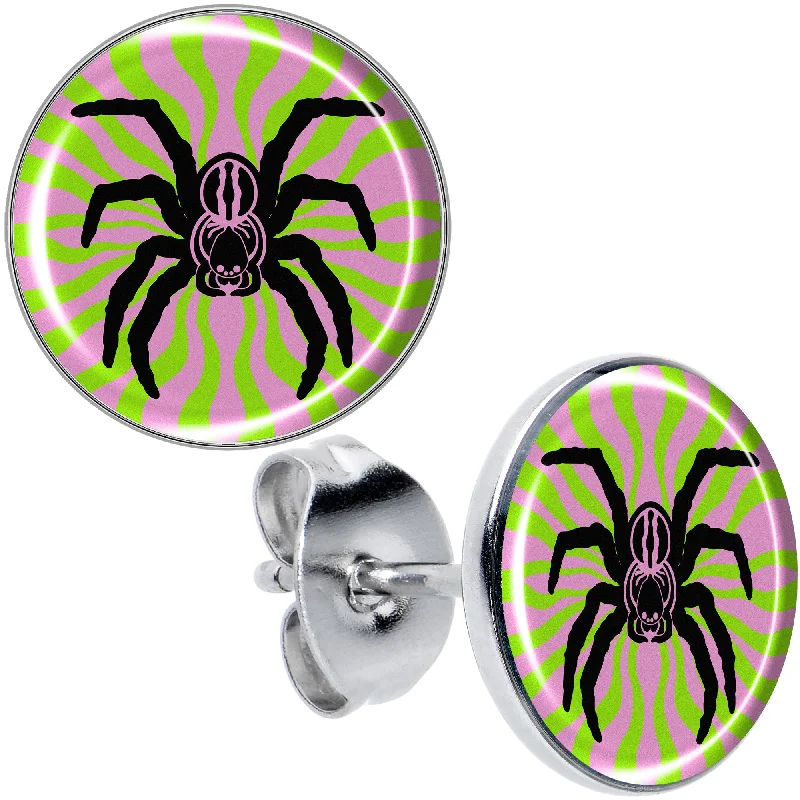 Women's Earrings – Elegant Designs for Every Personality--Psychedelic Spider Stud Earrings
