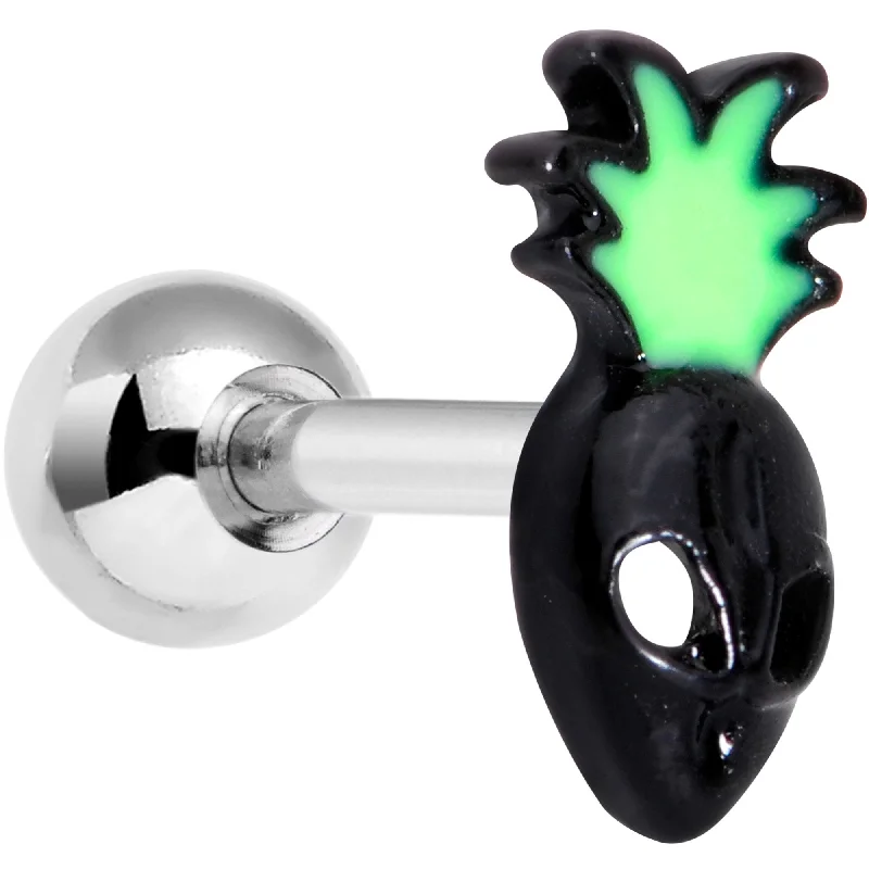Women's Earrings – Elegant Designs for Every Personality--16 Gauge 1/4 Green Black Pineapple Alien Cartilage Tragus Earring Women's Earrings – Elegant Designs for Every Personality--16 Gauge 1/4 Green Black Pineapple Alien Cartilage Tragus Earring