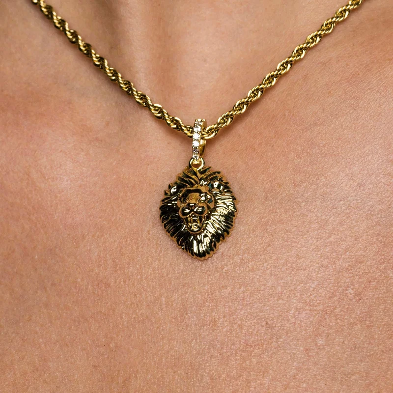 Shop Classic Women's Necklaces & Pendants with a Modern Twist-Mini Lion Pendant in Yellow Gold Shop Classic Women's Necklaces & Pendants with a Modern Twist-Mini Lion Pendant in Yellow Gold
