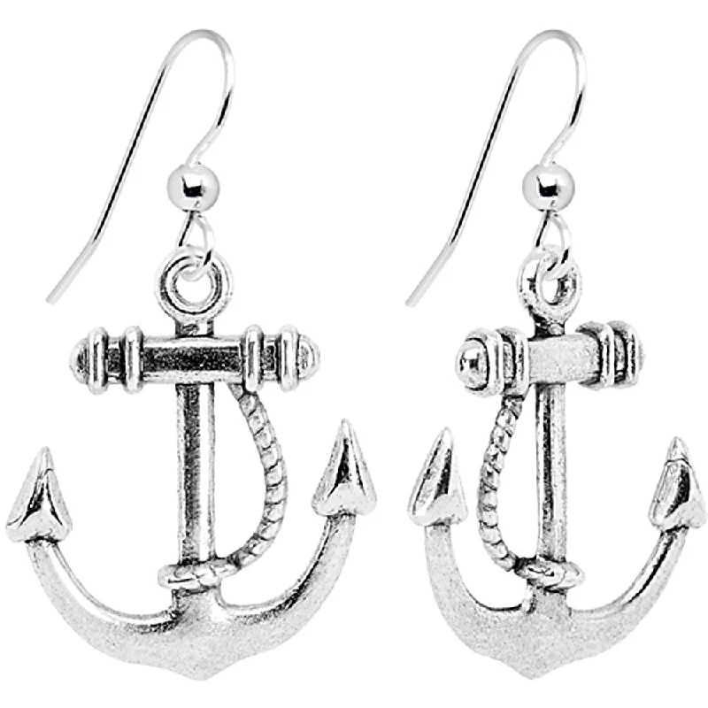 Women's Earrings – Elegant Designs for Every Personality--Nautical Anchor Dangle Earrings
