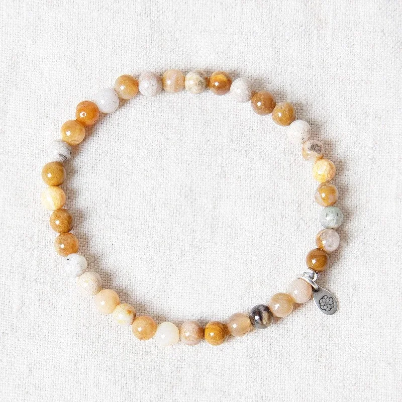 Sparkling Beaded Bangles for Women-Natural Coral Jade Chrysanthemum Energy Bracelet
