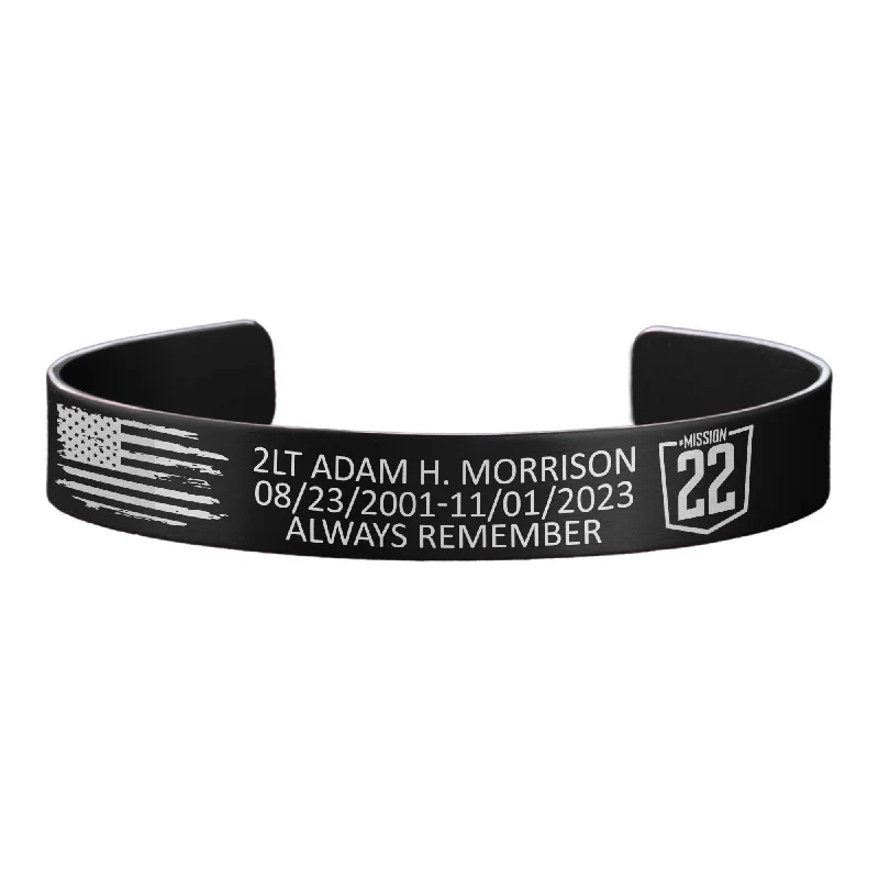 Black Bracelets for Men-2LT Adam H. Morrison Memorial Band – Hosted by the Morrison Family Black Bracelets for Men-2LT Adam H. Morrison Memorial Band – Hosted by the Morrison Family