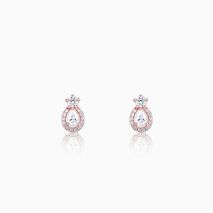Women's Earrings – Elegant Designs for Every Personality--Rose Gold Elegant Pear Drop Earrings