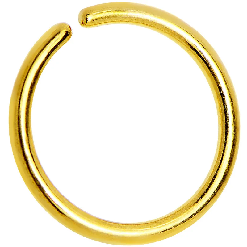 Nose Rings for Delicate Piercings -18 Gauge 5/16 Gold IP Annealed Steel Seamless Circular Ring Nose Rings for Delicate Piercings -18 Gauge 5/16 Gold IP Annealed Steel Seamless Circular Ring