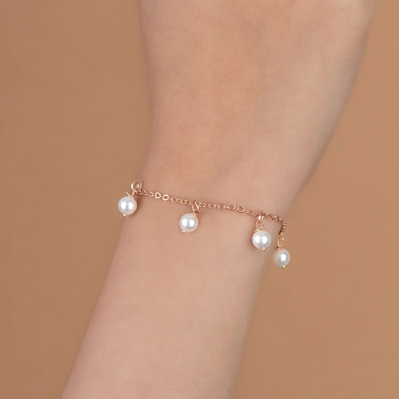 Women's Earrings – Elegant Designs for Every Personality--Cynthia Rose Gold Natural Pearl Bracelet