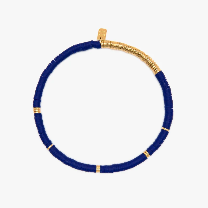 Beautiful Anklets with Bold Design-Surfrider Gold Stretch Anklet