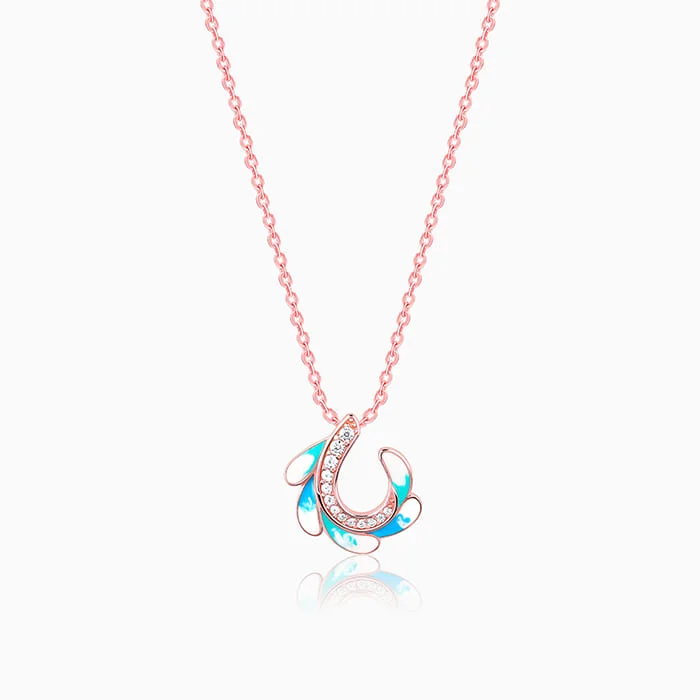 Shop Classic Women's Necklaces & Pendants with a Modern Twist-Rose Gold Wing Flap Pendant With Link Chain Shop Classic Women's Necklaces & Pendants with a Modern Twist-Rose Gold Wing Flap Pendant With Link Chain