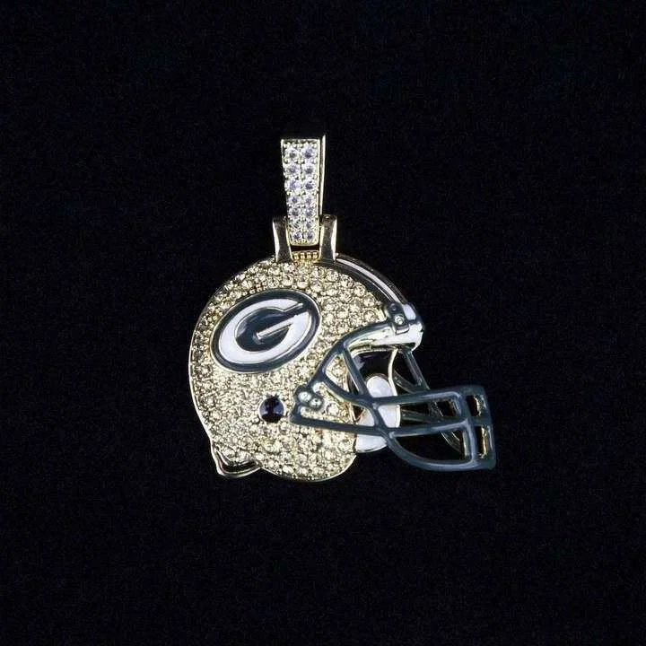 Exclusive Men's Necklaces & Pendants for the Modern Gentleman-Green Bay Packers Official NFL Helmet Pendant Exclusive Men's Necklaces & Pendants for the Modern Gentleman-Green Bay Packers Official NFL Helmet Pendant