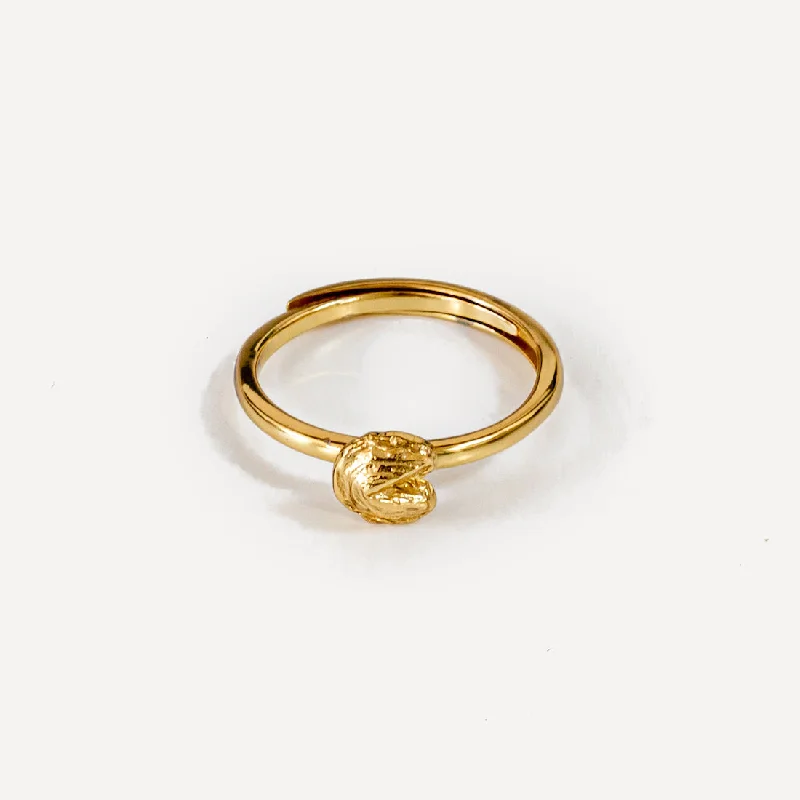 Chic Women's Rings for Fashion-Forward Looks-Fortune Cookie Ring - Gold
