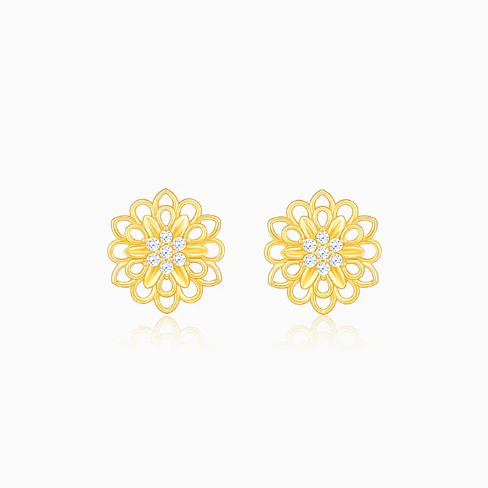 Women's Earrings – Elegant Designs for Every Personality--Anushka Sharma Golden Blooming Flower Stud Earrings Women's Earrings – Elegant Designs for Every Personality--Anushka Sharma Golden Blooming Flower Stud Earrings
