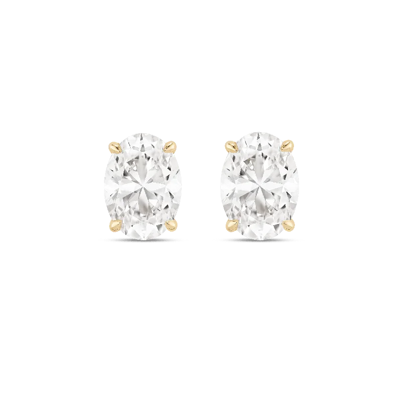 Women's Earrings – Elegant Designs for Every Personality--The Oval Solitaire Studs