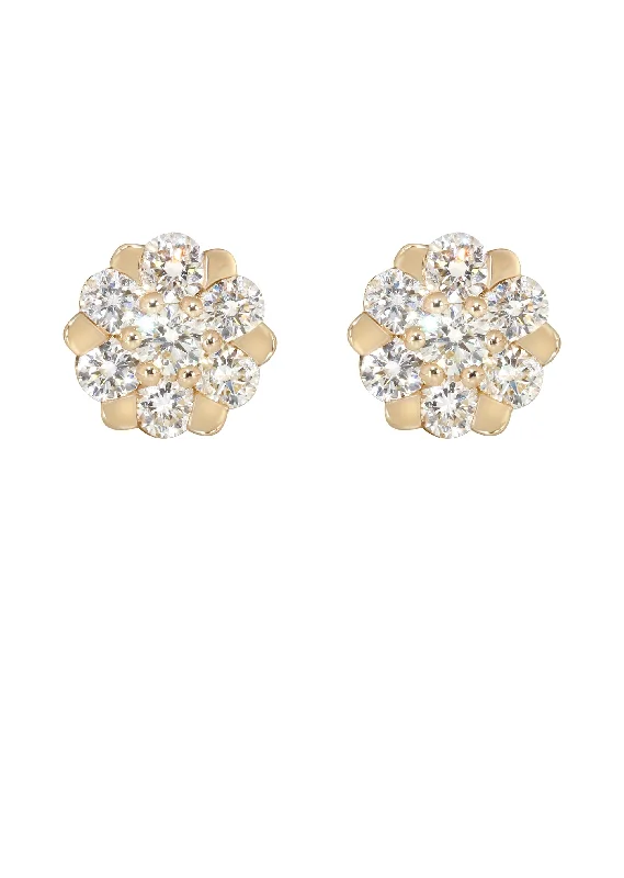 Shop Durable Men's Earrings for Everyday Wear-Mens Stud Diamond Earrings | 1.04 Carats 14K Yellow Gold Shop Durable Men's Earrings for Everyday Wear-Mens Stud Diamond Earrings | 1.04 Carats 14K Yellow Gold
