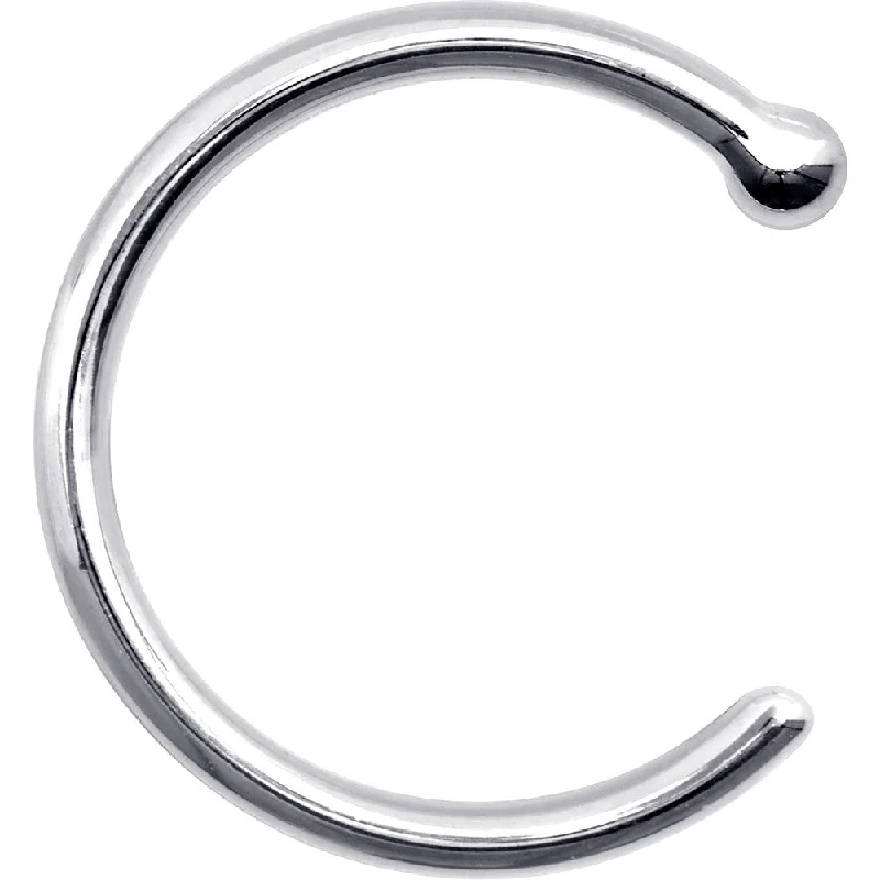 Nose Rings for Piercing -18 Gauge 3/8 925 Sterling Silver Nose Hoop