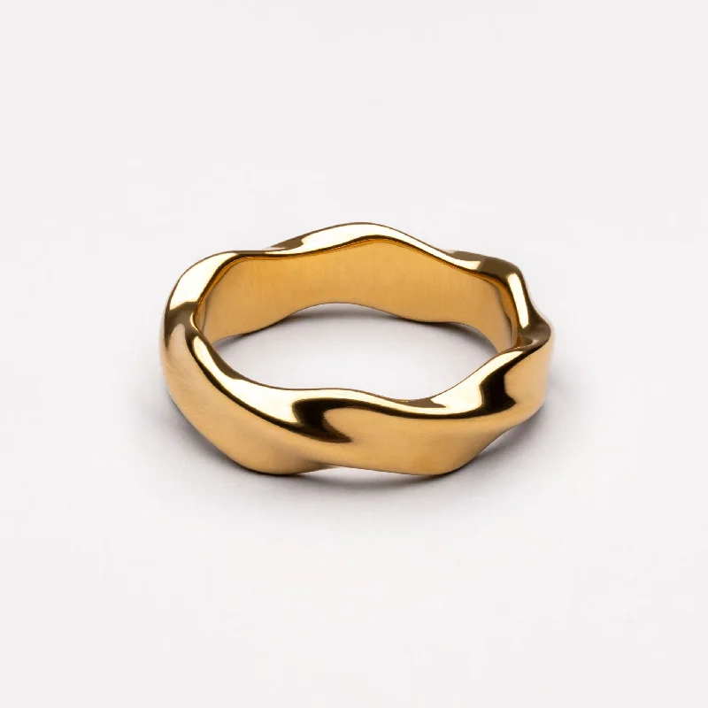 Chic Women's Rings for Fashion-Forward Looks-Dune Ring