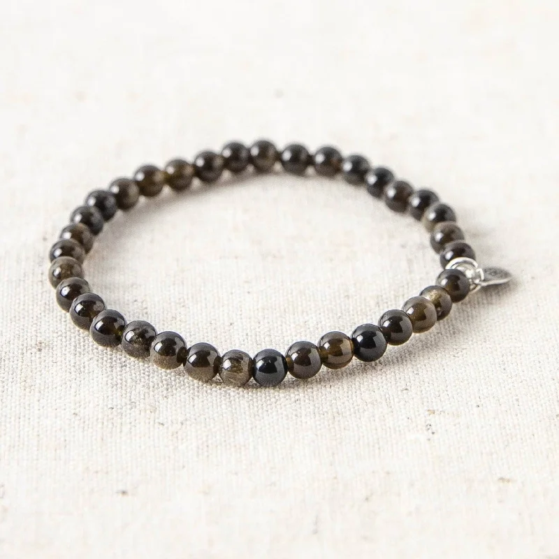 Women's Bangles for Casual Events-Golden Obsidian Energy Bracelet
