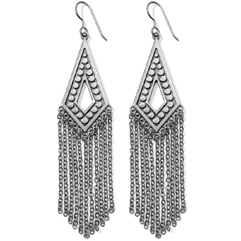 Women's Earrings – Elegant Designs for Every Personality--Pebble Disc Fringe French Wire Earrings