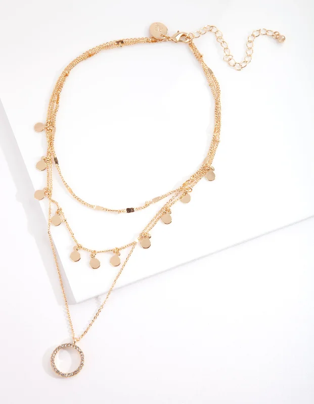Shop Classic Women's Necklaces & Pendants with a Modern Twist-Gold Essential Disk & Circle Charm Choker Shop Classic Women's Necklaces & Pendants with a Modern Twist-Gold Essential Disk & Circle Charm Choker