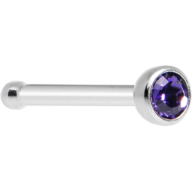 Bold Nose Rings for Confident Fashion -Purple Velvet Nose Bone Created with Crystals Bold Nose Rings for Confident Fashion -Purple Velvet Nose Bone Created with Crystals