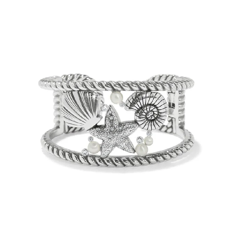 High-Quality Bangles for Women-Sea Dreamer Hinged Cuff Bracelet